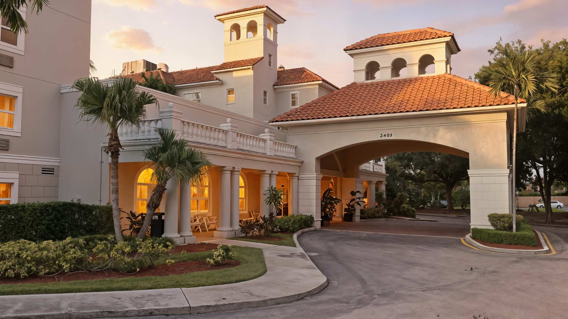 DeerCreek_Web_Exterior2 exterior entrance with covered seating and entryway